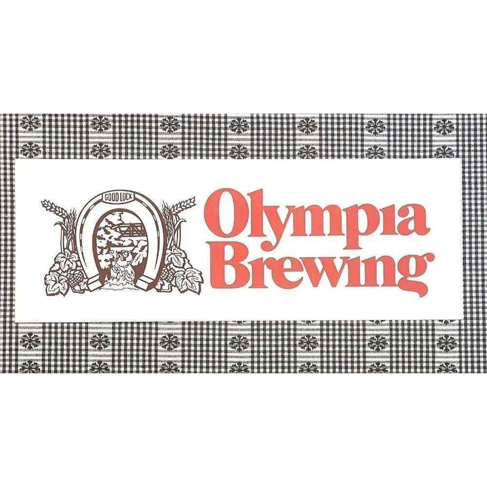 Rare Vintage Olympia Brewing Co. Sign 17x6” Beer Advertising Cardstock Artwork